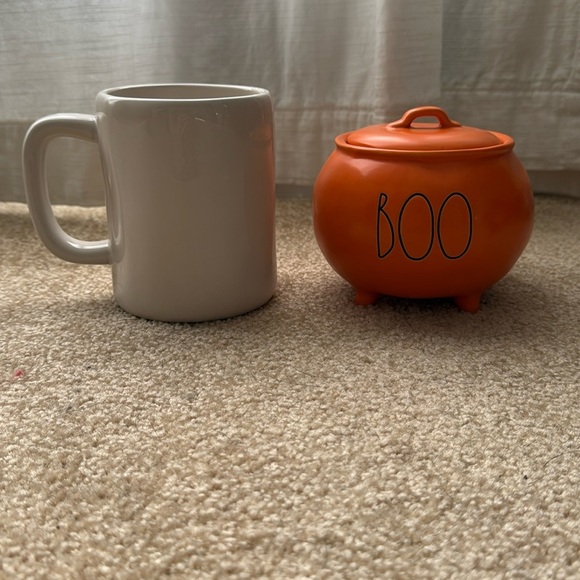Rae Dunn Orange Halloween Boo Cauldron - Picture 2 of 2